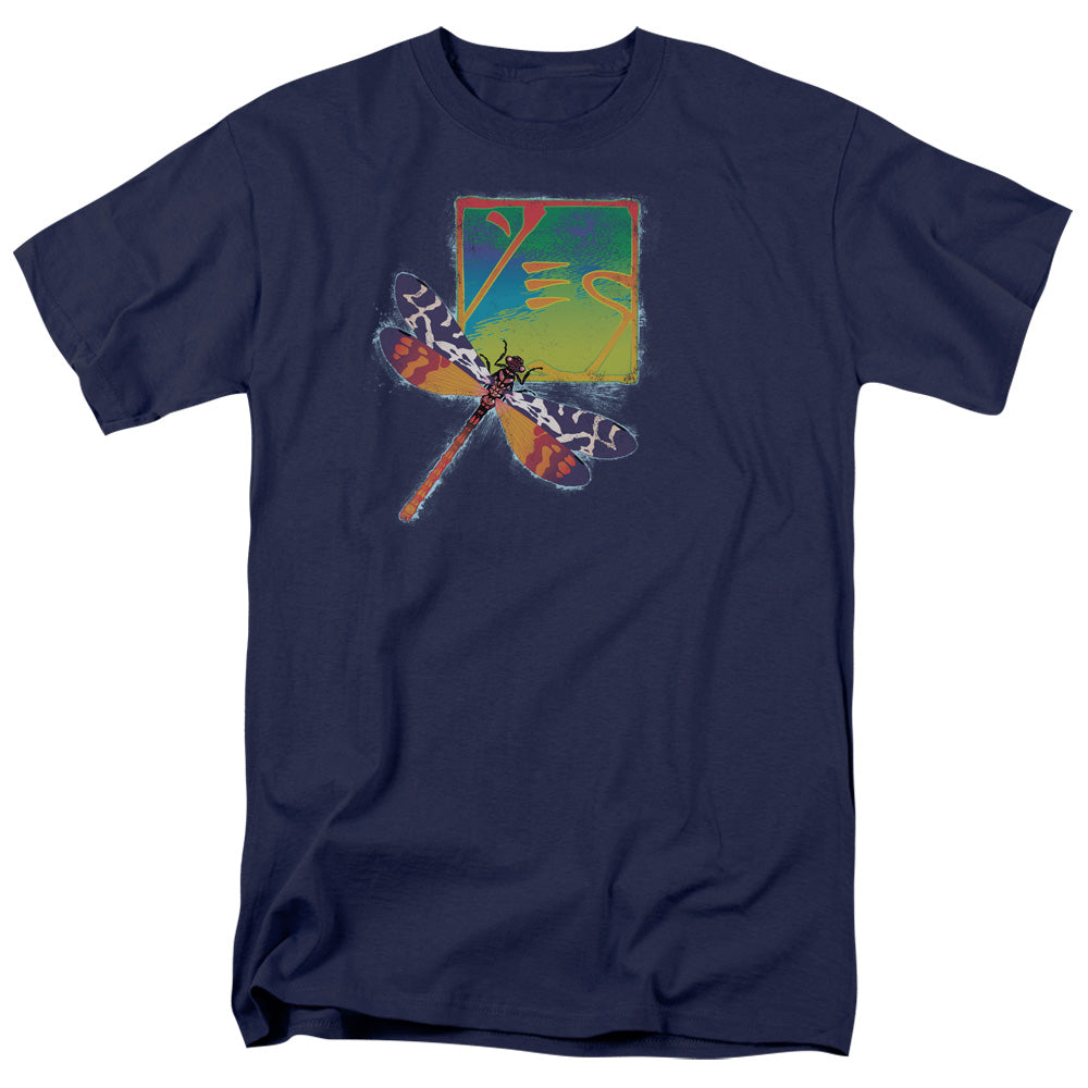Yes - Dragonfly - Adult Unisex Short Sleeve T-Shirt - Blue