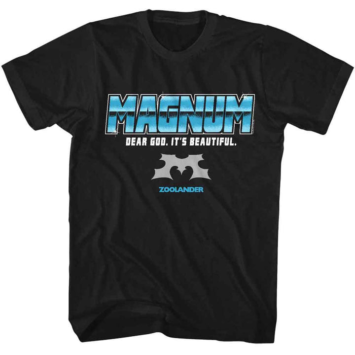 Zoolander - Magnum - American Classics - Black Front Print Adult Short Sleeve T-Shirt