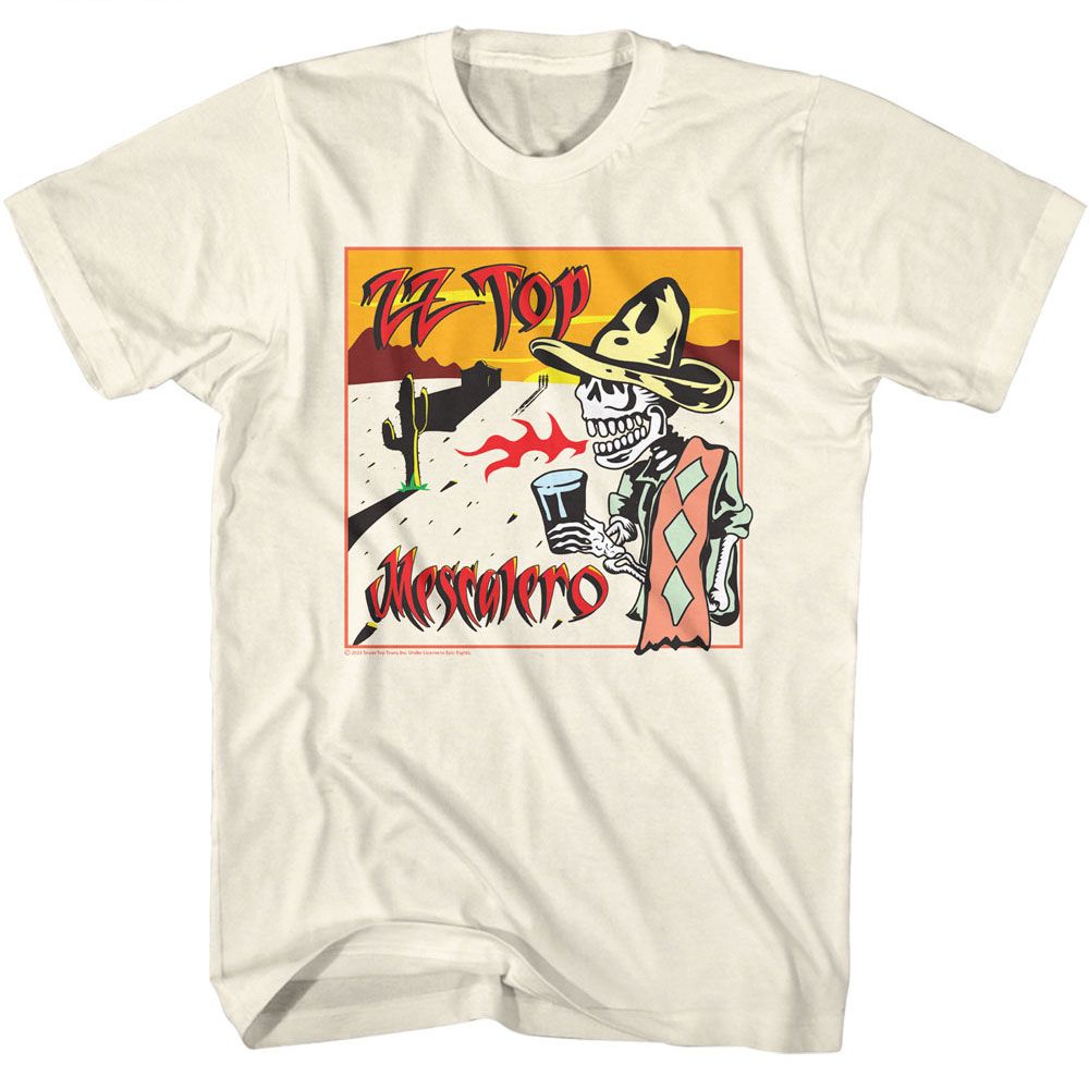 Zz Top - Mescalero Album Art - American Classics - Solid Off-White Adult Short Sleeve T-Shirt