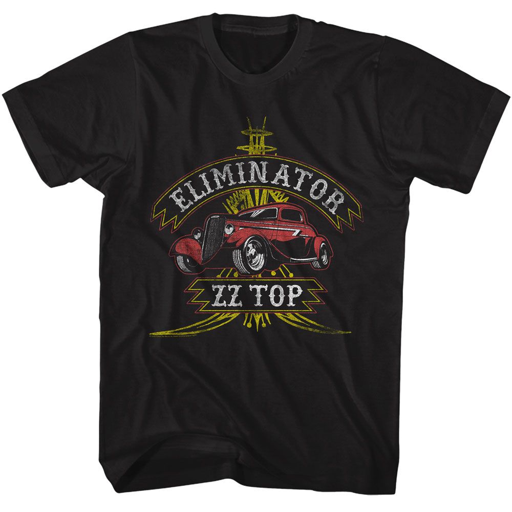 Zz Top - Eliminator - American Classics - Solid Black Adult Short Sleeve T-Shirt