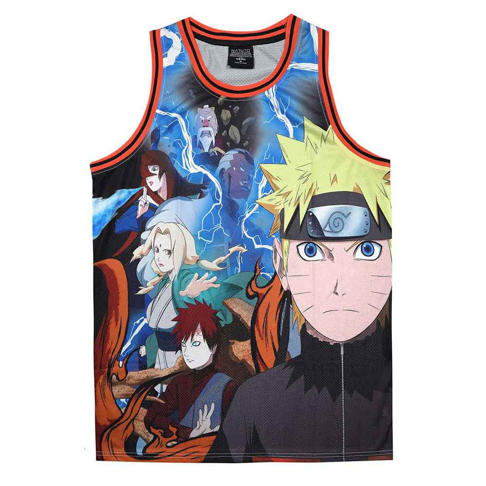 Naruto Sublimated Characters Basketball Unisex Adult Jersey