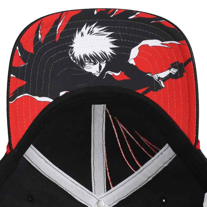Bleach Ichigo Kurosaki Suede Pre-Curved Bill Snapback Hat