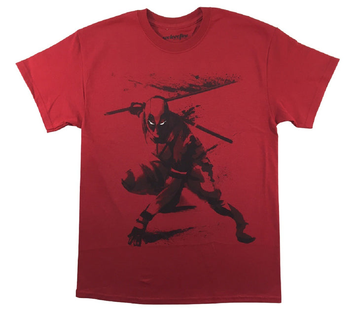 Deadpool Movie Sword Slash Sumi E Adult T-Shirt