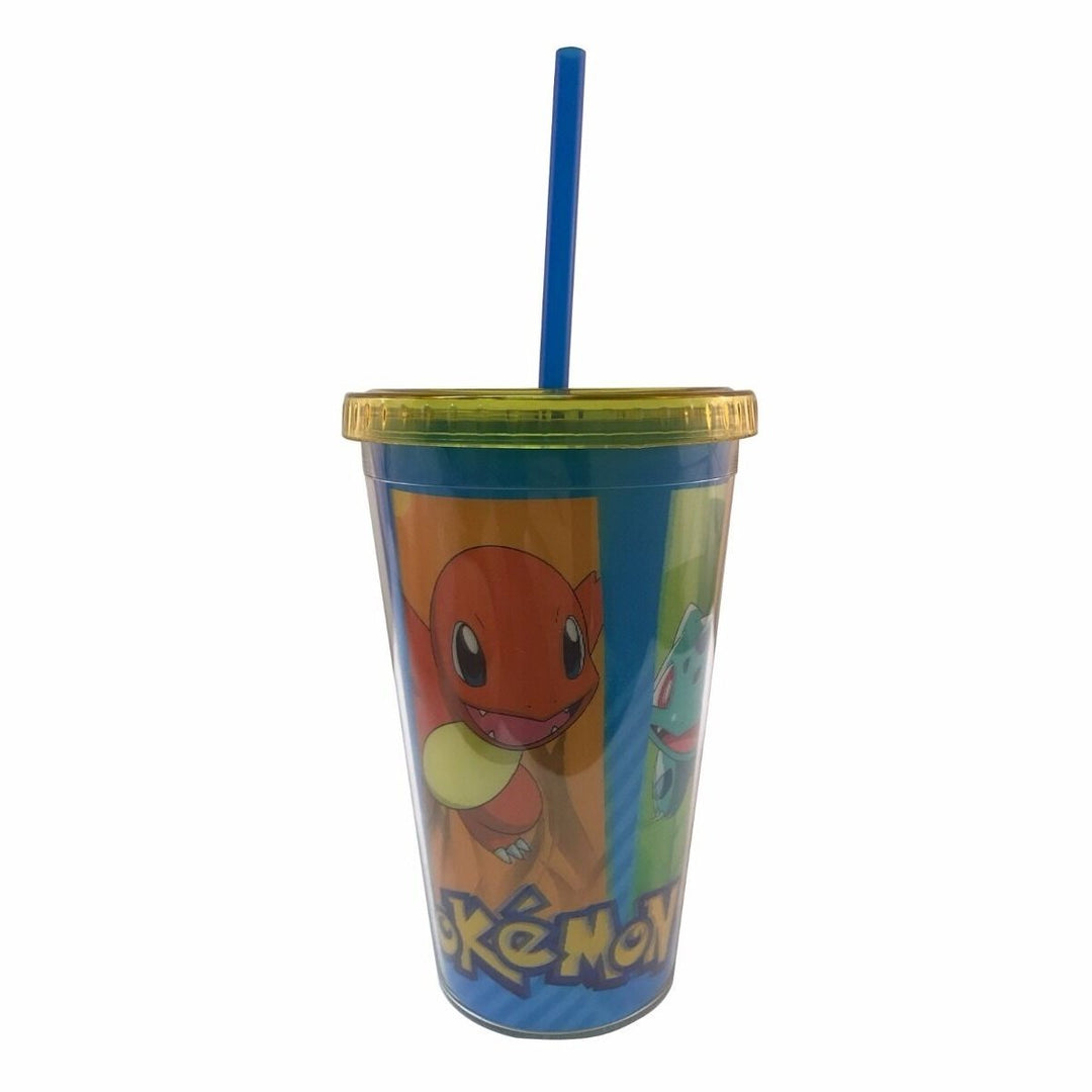 Pokemon Kanto Starter Tumbler Travel Cup With Straw