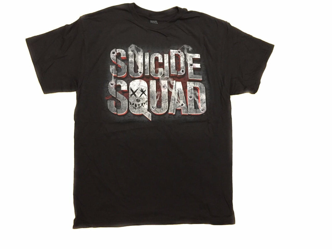 Suicide Squad Logo Smoke Holes DC Comics Adult T-Shirt