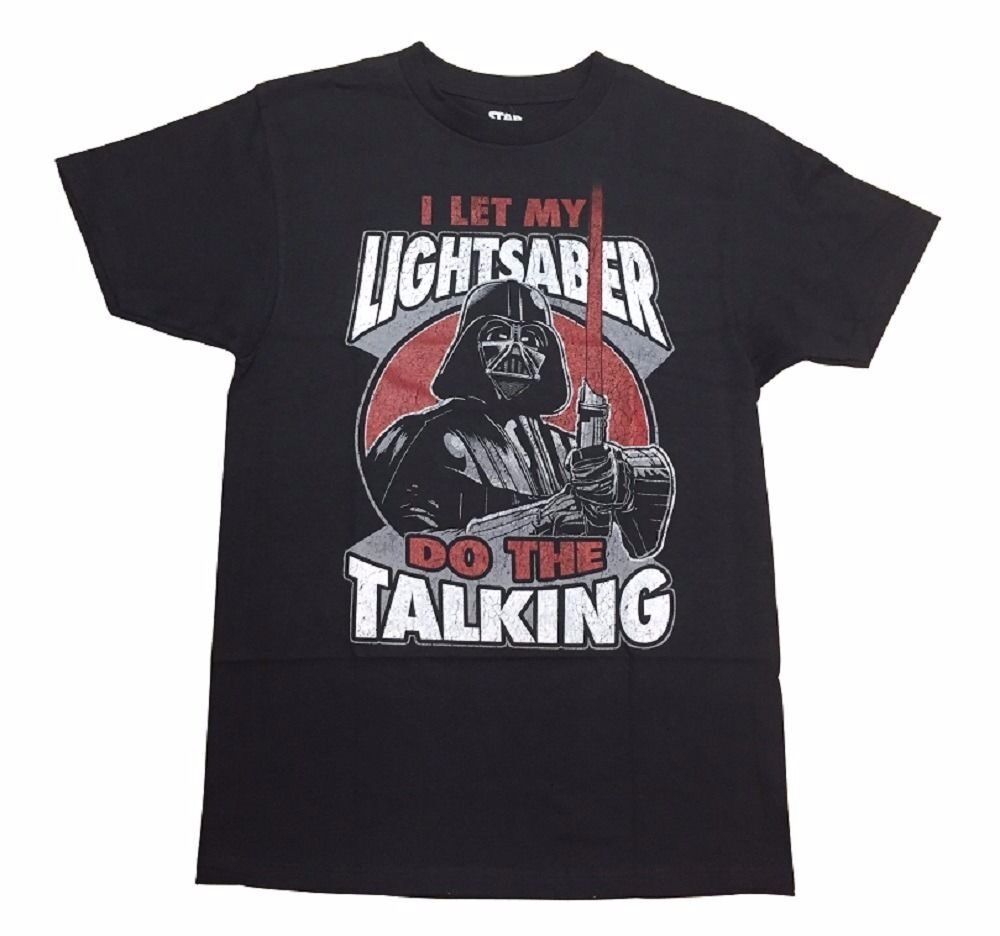 Star Wars Movie Darth Vader Let My Lightsaber Adult T-Shirt