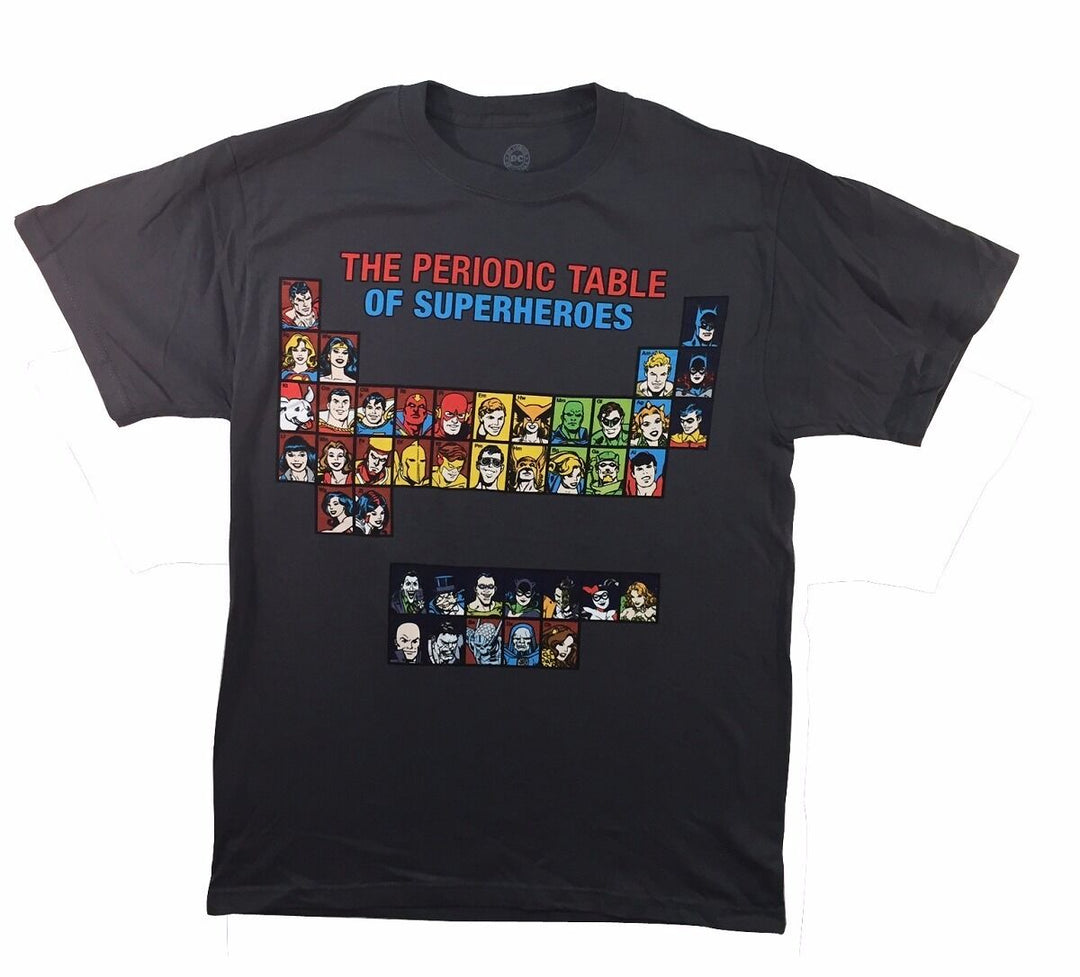 DC Comics Periodic Table Of Super Heroes Adult T-Shirt