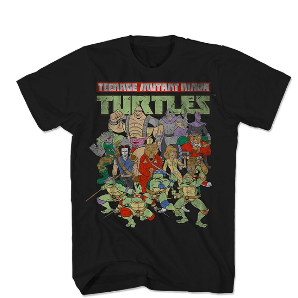 Teenage Mutant Ninja Turtles Whole Crew Here Licensed Adult T-Shirt