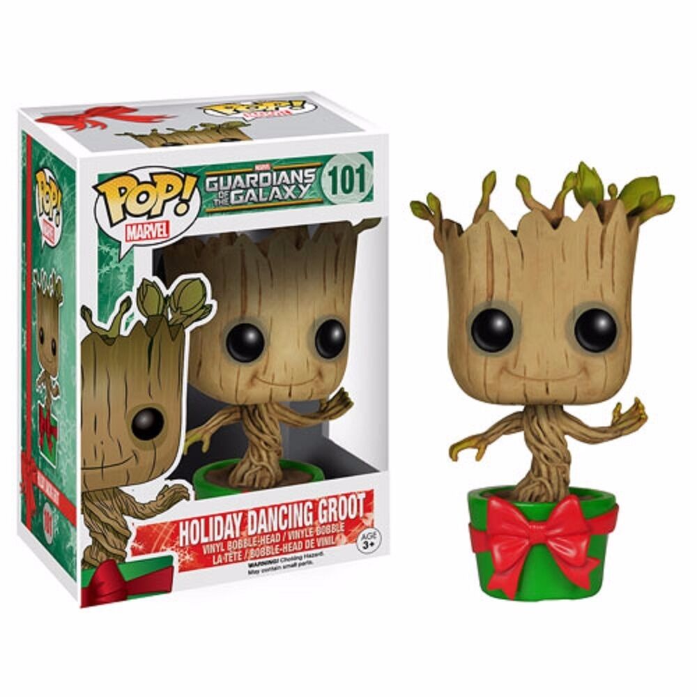 Funko Pop! Guardians Of The Galaxy Holiday Dancing Groot Bobble Head Figure