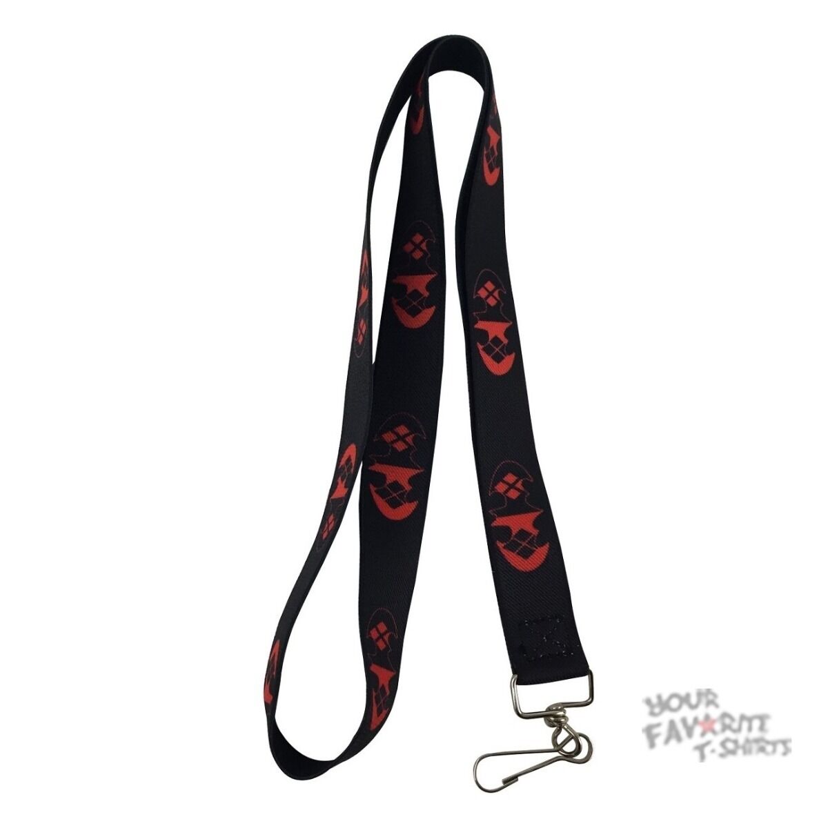 Batman Bat Logo Harley Quinn Diamonds Lanyard Neck Strap Id Holder