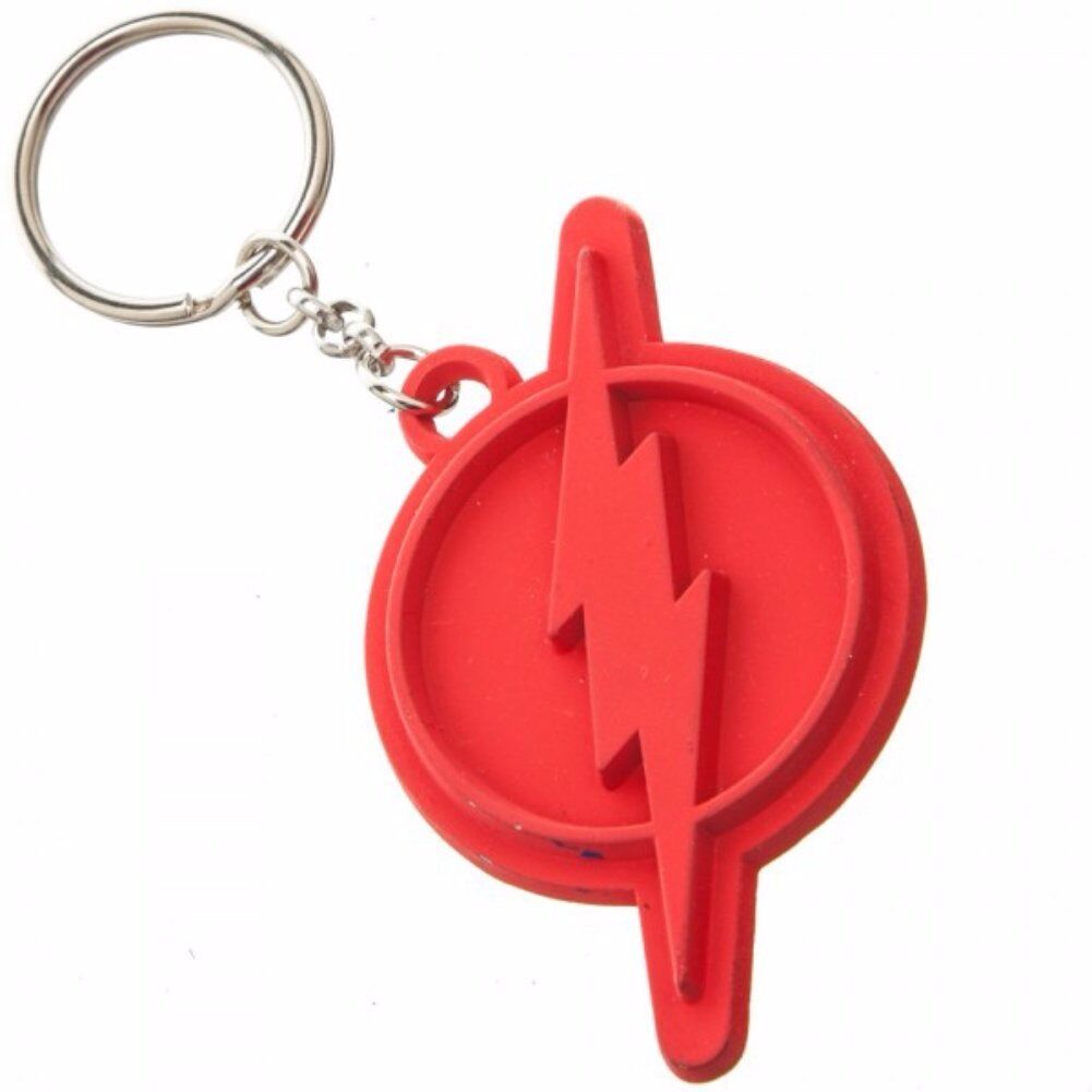 The Flash Symbol Painted Metal DC Comics Key Chain Key Ring