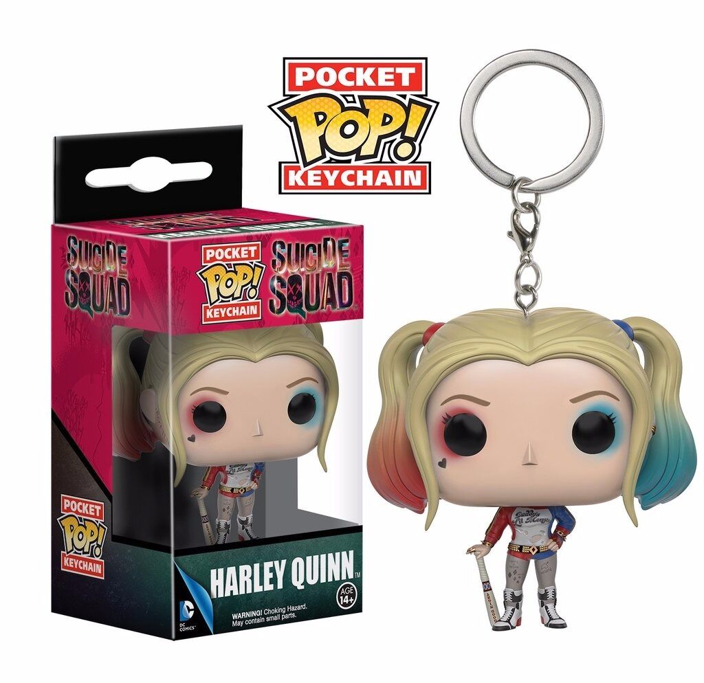 Funko Pop Keychain Suicide Squad Harley Quinn Figure Pocket Key Pop