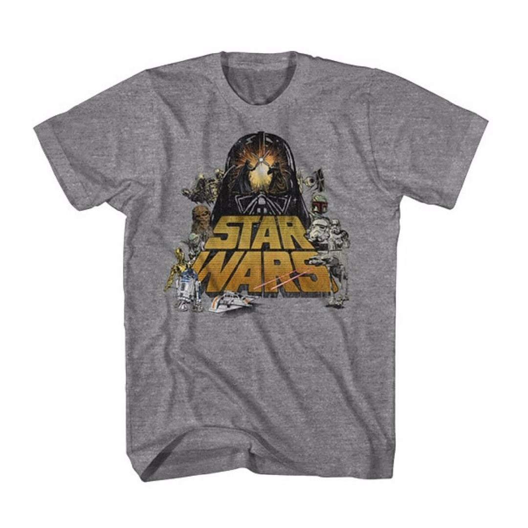 Star Wars Gold Logo Adult T-Shirt