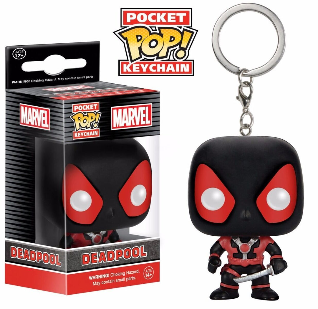 Funko Pop! Deadpool Black Suit Marvel Comics Vinyl Figure Pocket Keychain