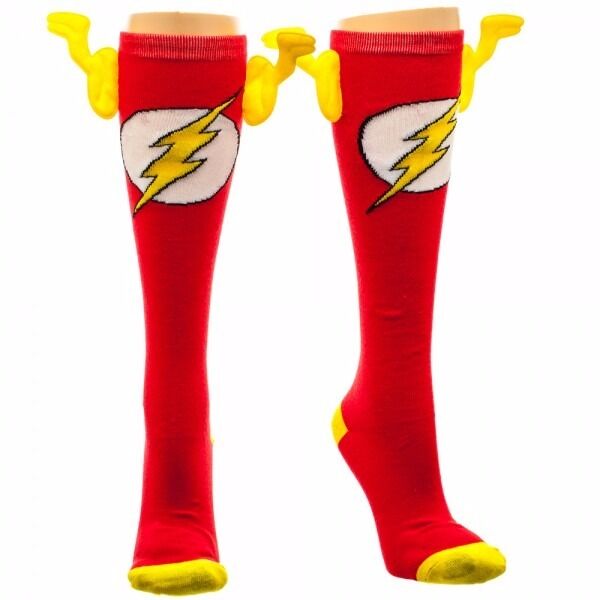 The Flash Symbol DC Comics Knee High Socks With Wings
