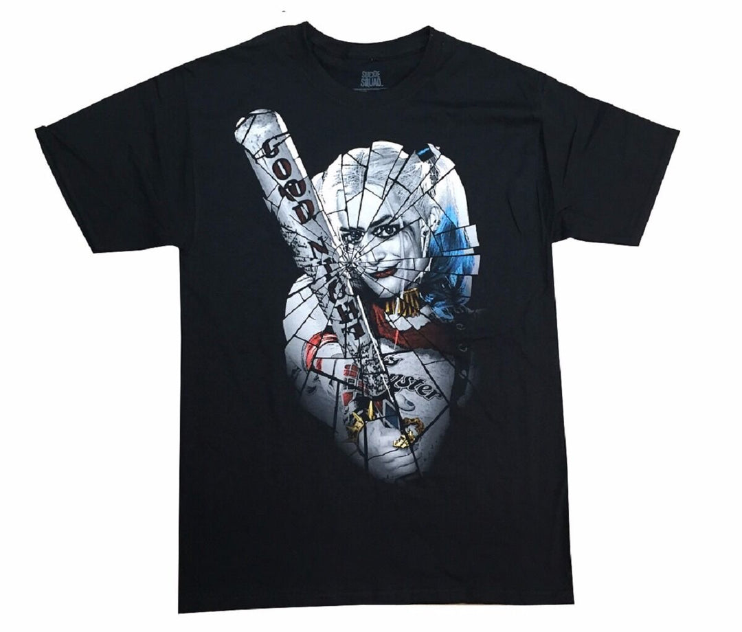 Suicide Squad Harley Quinn Shattered Glass Adult T-Shirt