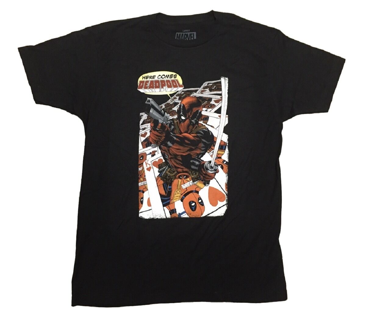 Deadpool Here Comes Deadpool Marvel Adult T-Shirt