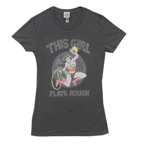 Wonder Woman This Girl Plays Rough DC Comics Junior T-Shirt