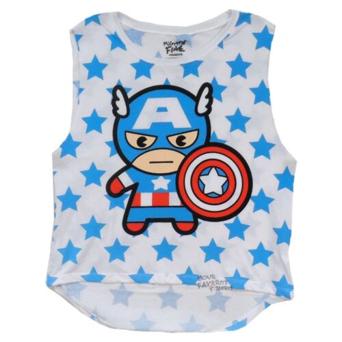 Captain America Kawaii Stars Marvel Comics Junior T-Shirt