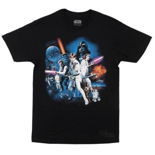 Star Wars Full Cast New Hope Movie Poster Adult T-Shirt