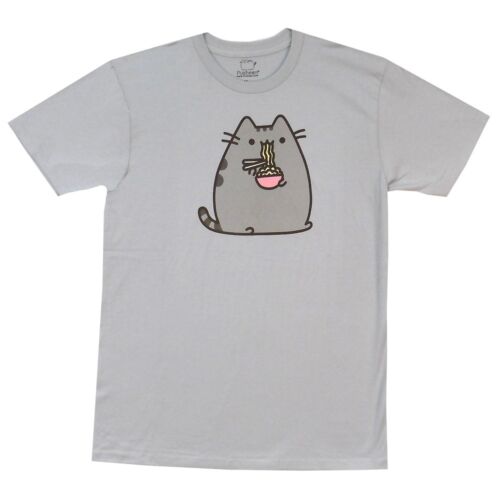 Pusheen The Cat Eating Noodles Cute Facebook Adult T-Shirt