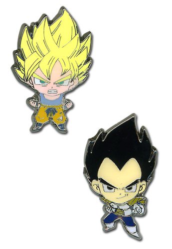 Dragon Ball Z - Super Saiyan Goku and Vegeta Enamel Pins
