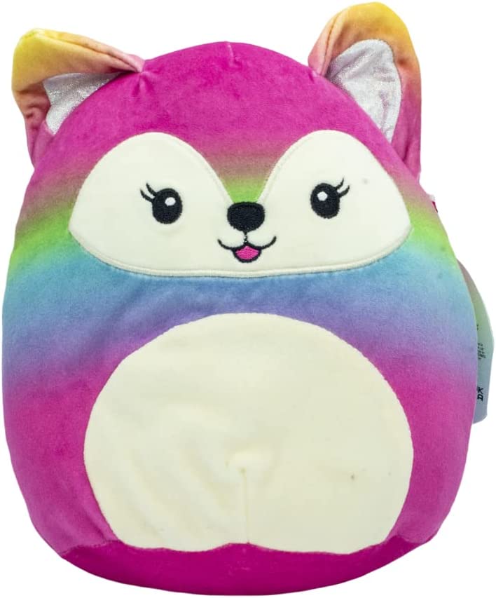 Squishmallows Xenia The Rainbow Fox Squishy Soft 8in Colorful Crew Plush