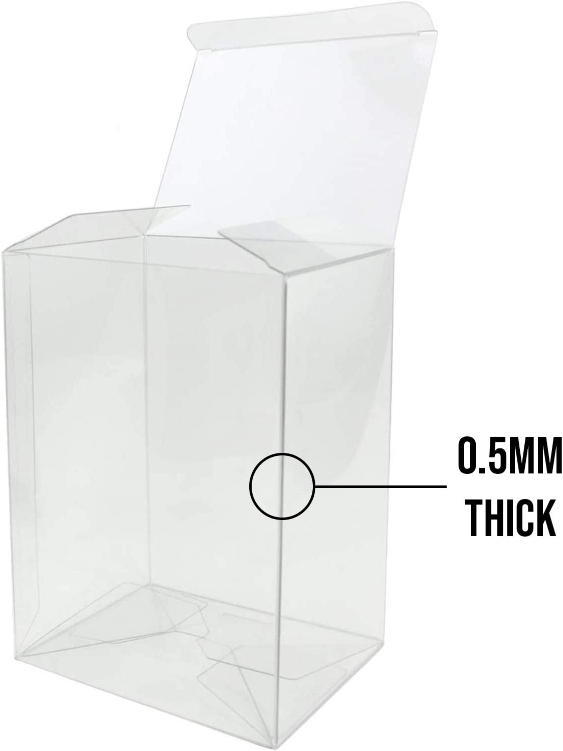 Fundom Clear Plastic Protector Case 0.50MM Extra Thick For 4" Funko Pop 10 Pack