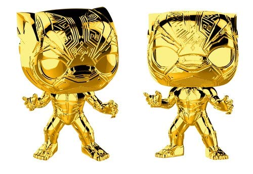 Funko Pop Marvel: Studio's 10th Anniversary - Black Panther Chrome Vinyl Figure