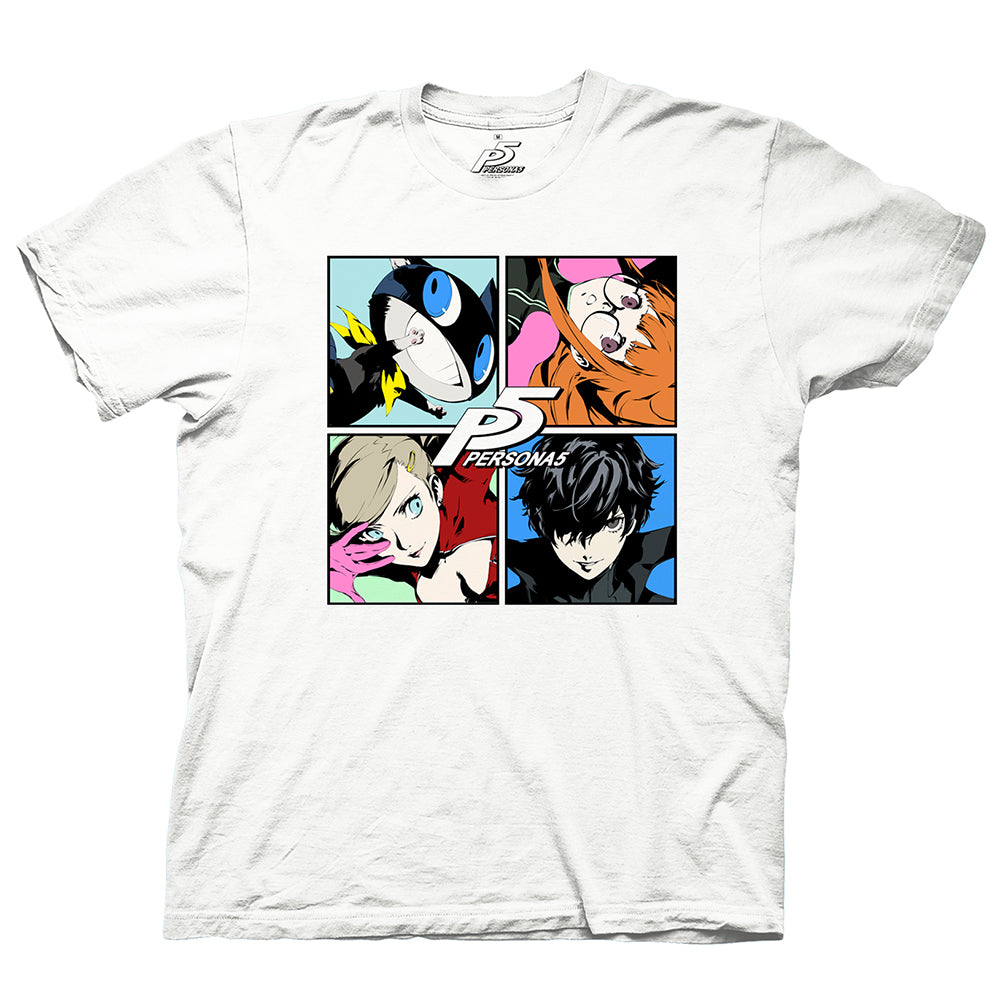 Persona 5 Character Four Up Adult T-Shirt