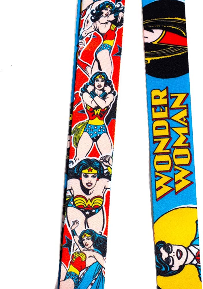 Wonder Woman Classic Comic Book Artwork Lanyard Neck Strap Id Holder