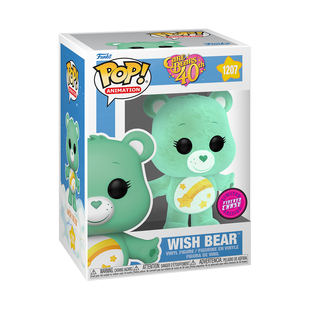 Funko Pop! Animation: Care Bear 40th Anniversary - Wish Bear Flocked Chase