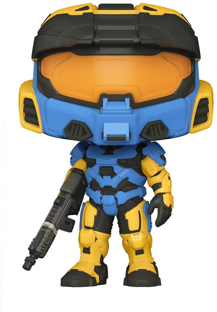 Funko POP Games: Halo Infinite - Spartan Mark VII with VK78, Blue & Yellow, with Game Add On Vinyl Figure