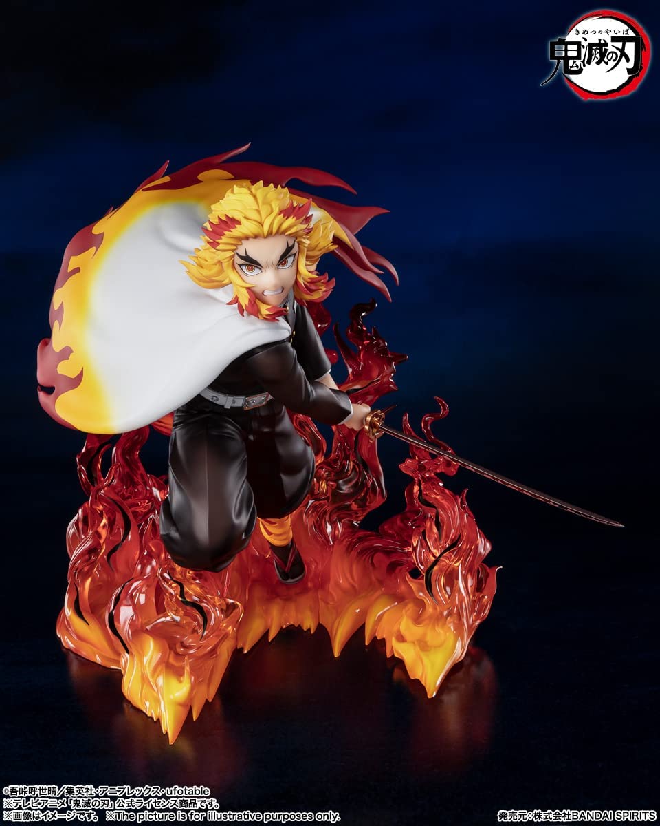 Tamashi Nations Demon Slayer Kimetsu no Yaiba Kyojuro Rengoku Flame Hashira Bandai Spirits Figuarts Zero