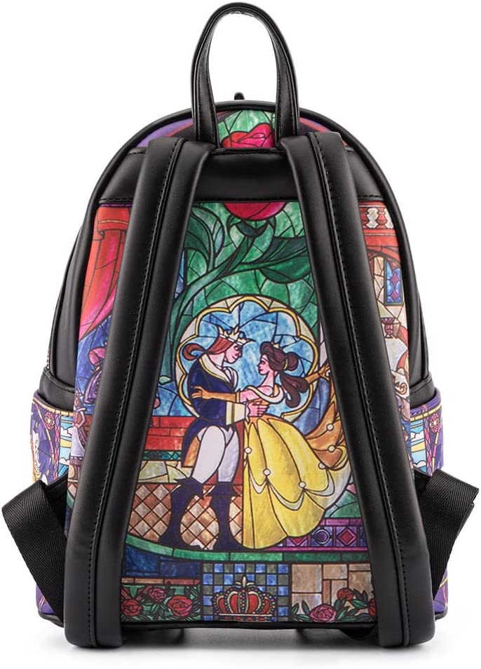 Loungefly Disney Princess Castle Series Belle Womens Double Strap Shoulder Bag Purse