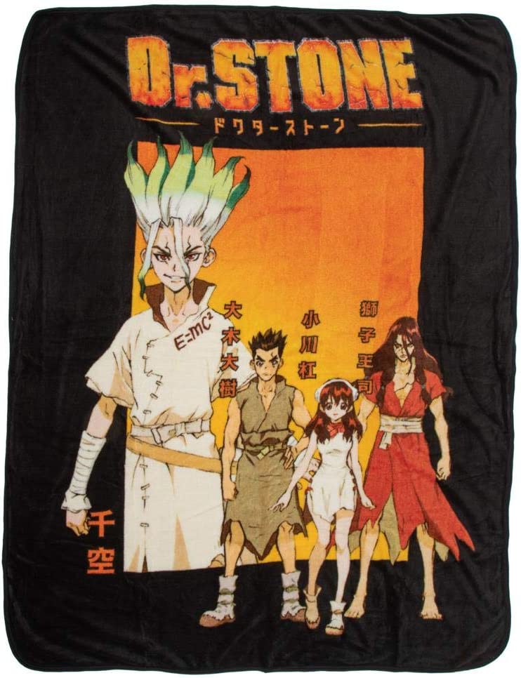 Dr. Stone Poster Anime Fleece Throw Blanket 45in By 60in