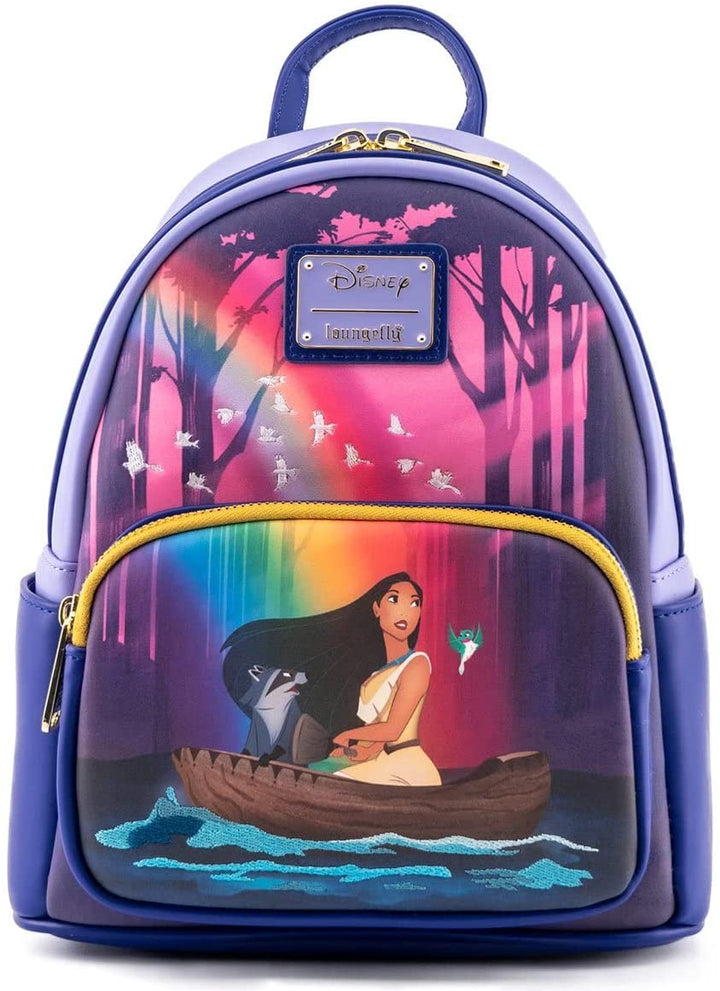 Loungefly Disney Pocohontas Just Around The River Bend Womens Double Strap Shoulder Bag Purse