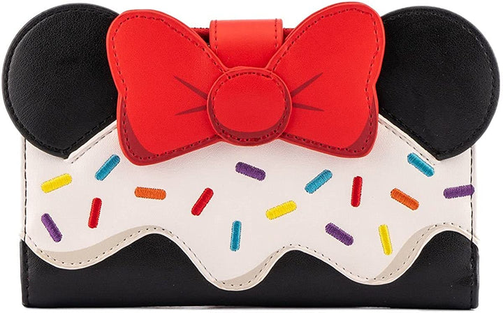 Loungefly Disney Minnie Mouse Sweets Collection Faux Leather Flap Wallet