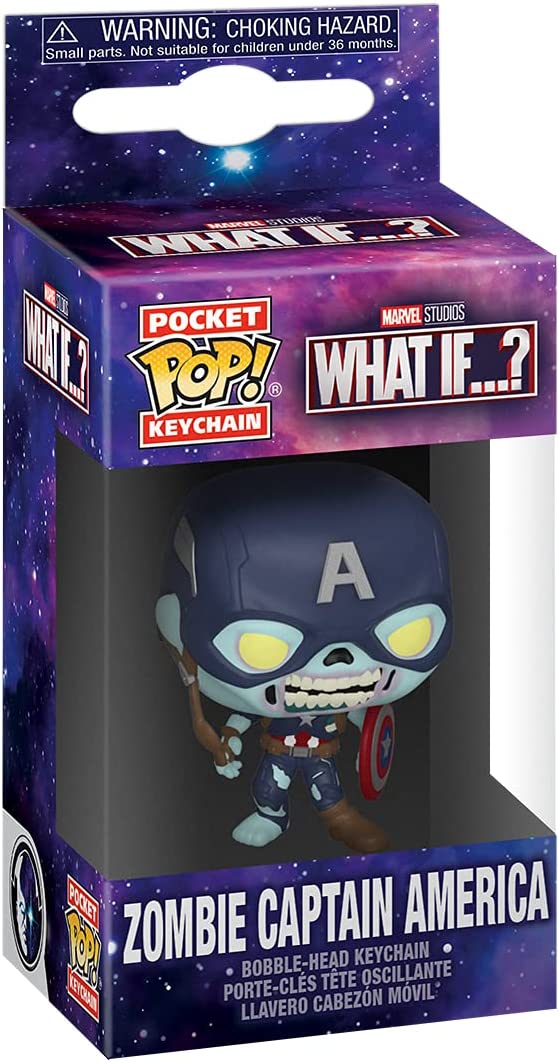 Funko Pop! Keychain Marvel What If? - Zombie Captain America Vinyl Figure