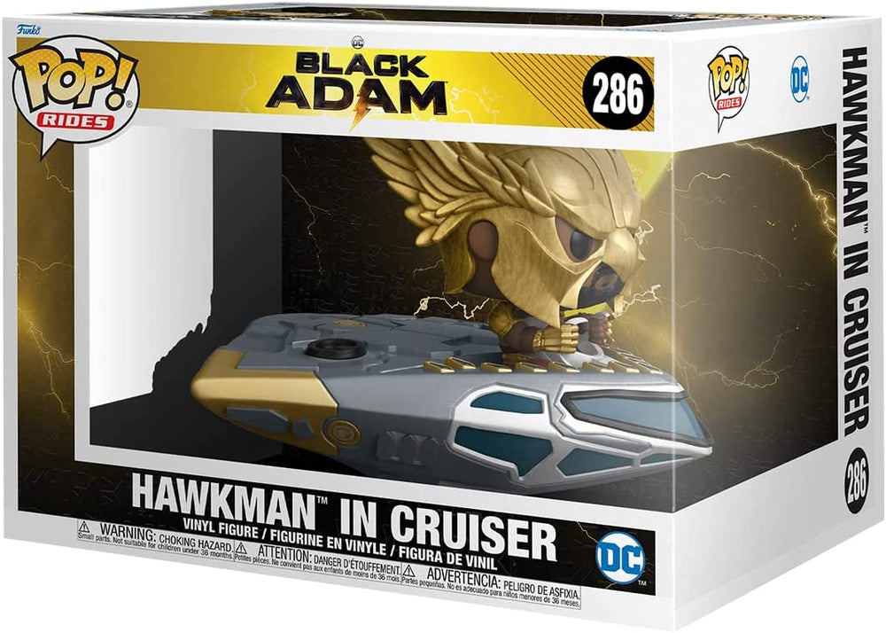 Funko Pop! Rides Super Deluxe: Black Adam - Hawkcruser with Hawkman Vinyl Figure