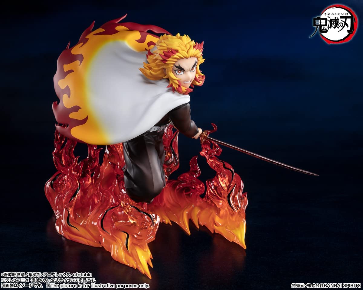 Tamashi Nations Demon Slayer Kimetsu no Yaiba Kyojuro Rengoku Flame Hashira Bandai Spirits Figuarts Zero