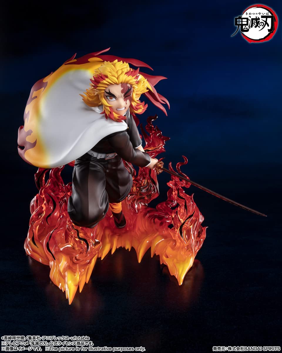 Tamashi Nations Demon Slayer Kimetsu no Yaiba Kyojuro Rengoku Flame Hashira Bandai Spirits Figuarts Zero
