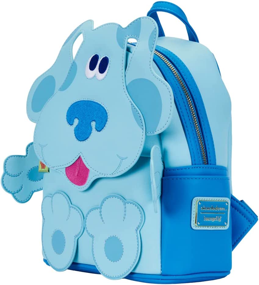 Loungefly Blue's Clues Blue Womens Double Strap Shoulder Bag Purse Backpack