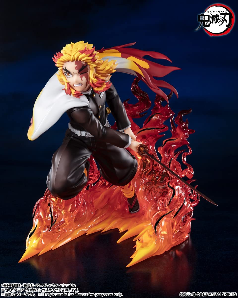 Tamashi Nations Demon Slayer Kimetsu no Yaiba Kyojuro Rengoku Flame Hashira Bandai Spirits Figuarts Zero