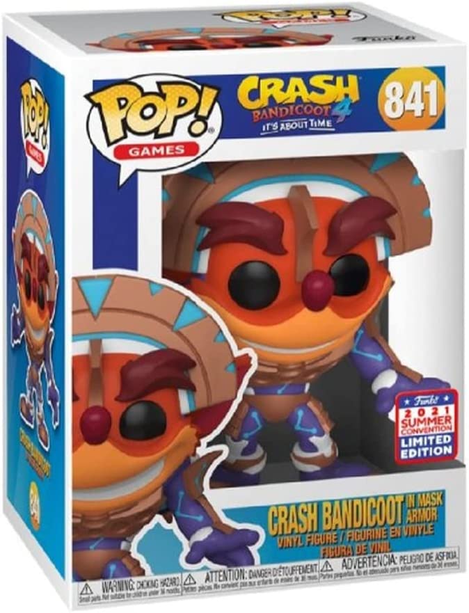 Funko Pop! Crash Bandicoot Mask Armor 2021 Exclusive Vinyl Figure