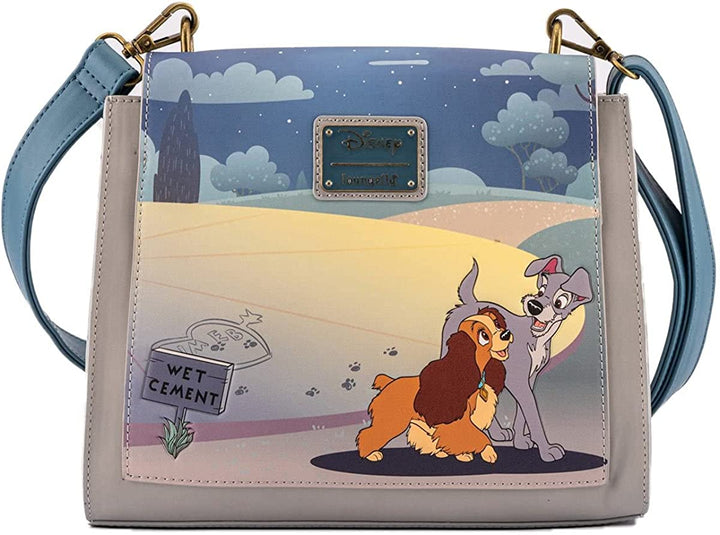 Loungefly x Lady and the Tramp Heart Paw Prints Crossbody Purse