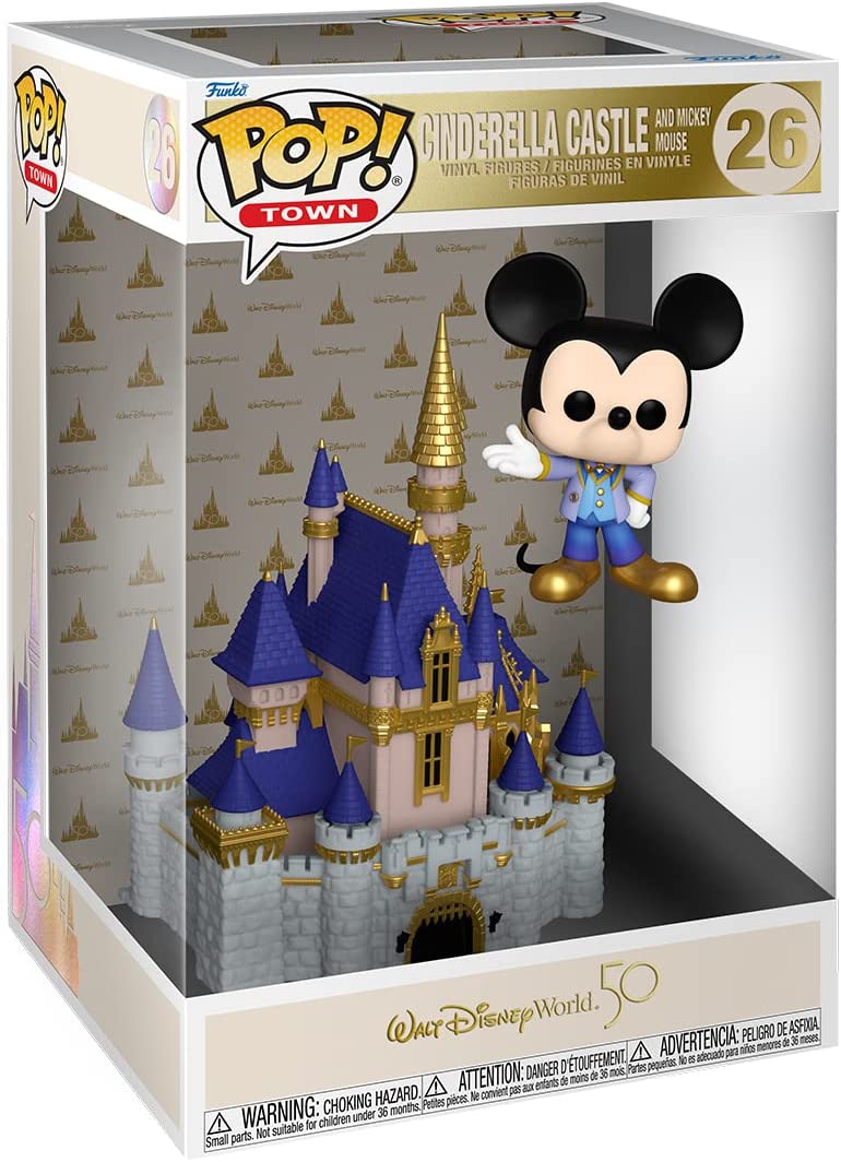 Funko Pop! Town: Walt Disney World 50th - Cinderella Castle with Mickey Mouse Vinyl Figure