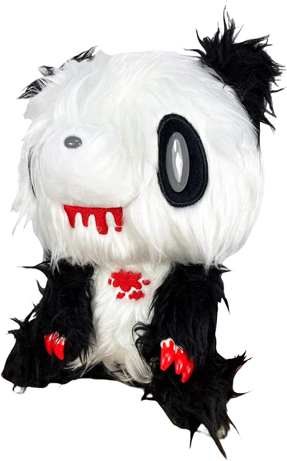 Great Eastern Entertainment Gloomy Bear - Black White Gloomy Bear Sitting Pose Long Hair Fur Plush 7"