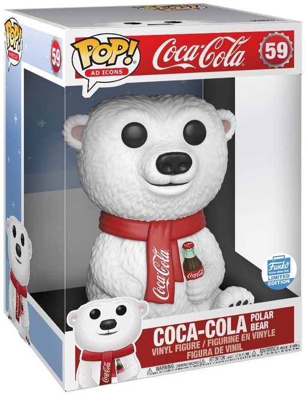 Funko Pop Ad Icons Coca Cola Polar Bear Super Sized 10" Vinyl Figure