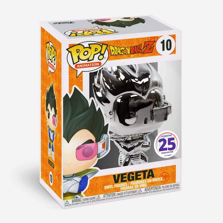 Funko Pop! Dragon Ball Z Vegeta Silver Chrome Exclusive Vinyl Figure